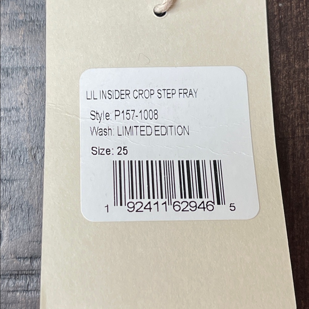 Mother Lil' Insider Frayed Step Hem Crop Skinny Jeans, NWT, 25P, Limited Edition - Picture 2 of 11